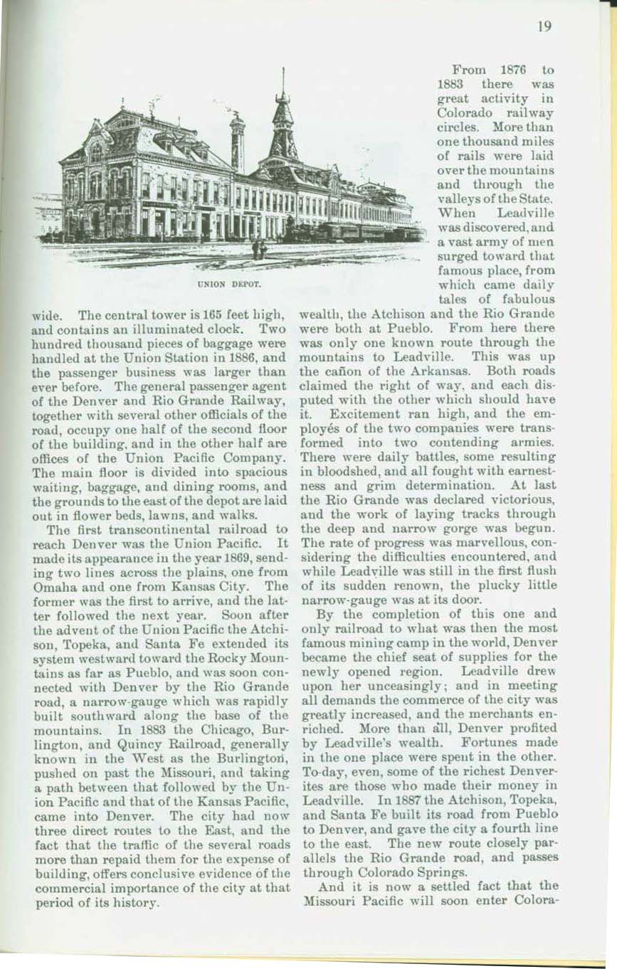 The City of Denver, 1888: an early history of "The Queen City of the Plains". vist0006k